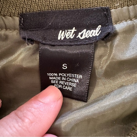 Wet Seal women's size small, lightweight, military green jacket - Picture 3 of 3